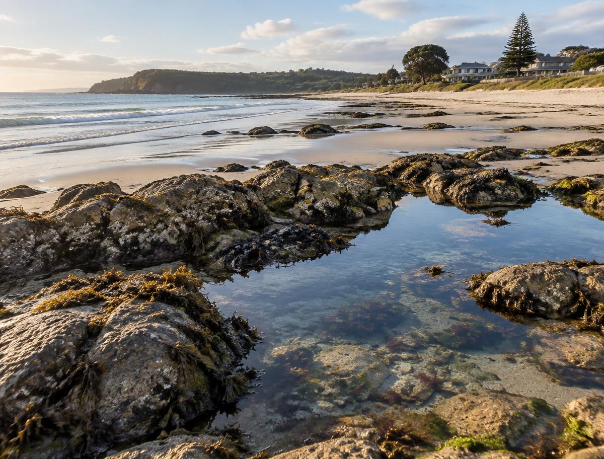 Beach and rock pools a short walk away
